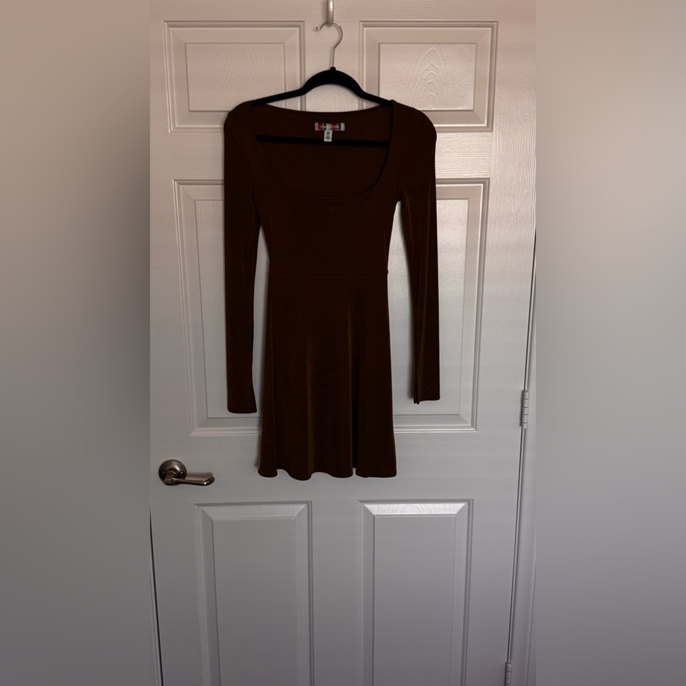 Urban Outfitters Brown Long Sleeve Dress